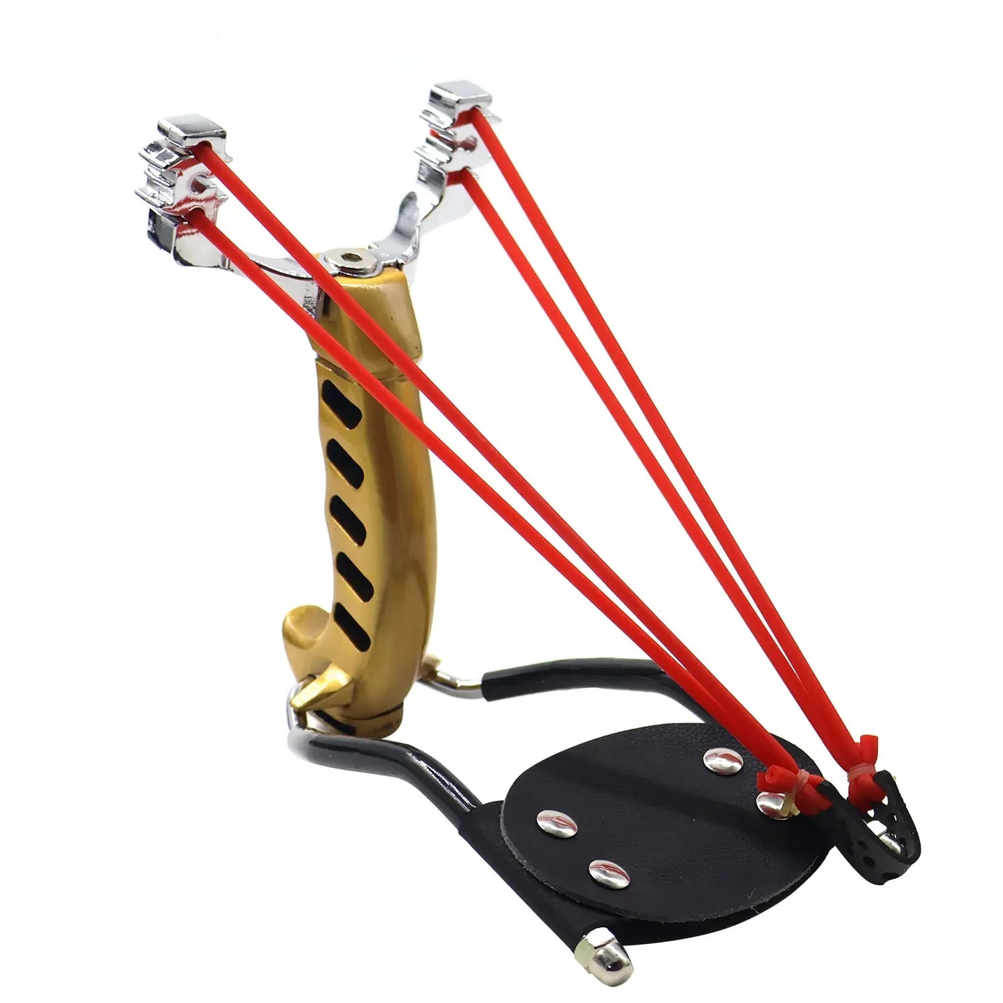 Professional Colored Metal Foldable Wrist Support Sling Handheld Hunting Shooting Sling High-power Slingshot Catapult Package