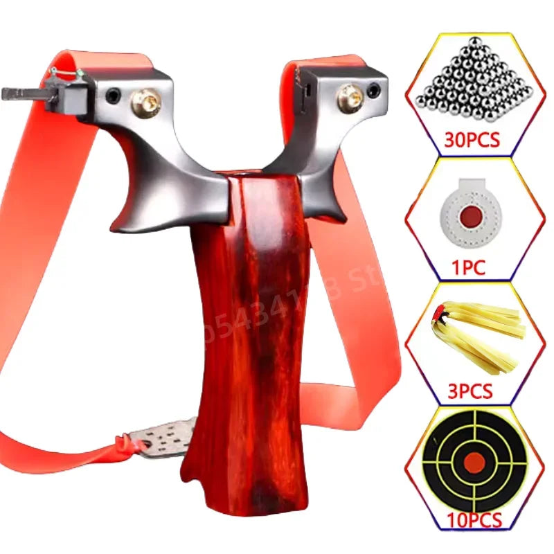 Outdoor Hunting Rubber Belt Shooting Stainless Steel Slingshot High-precision Catapult Sports Hunting Slingshot