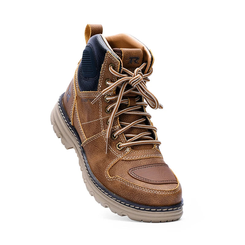 Tiger Retro Boots for Motorcycle Microfiber Wear-resistant Leisure Cycling Brown Boots Men Casual Moto Riding Botas Para Moto