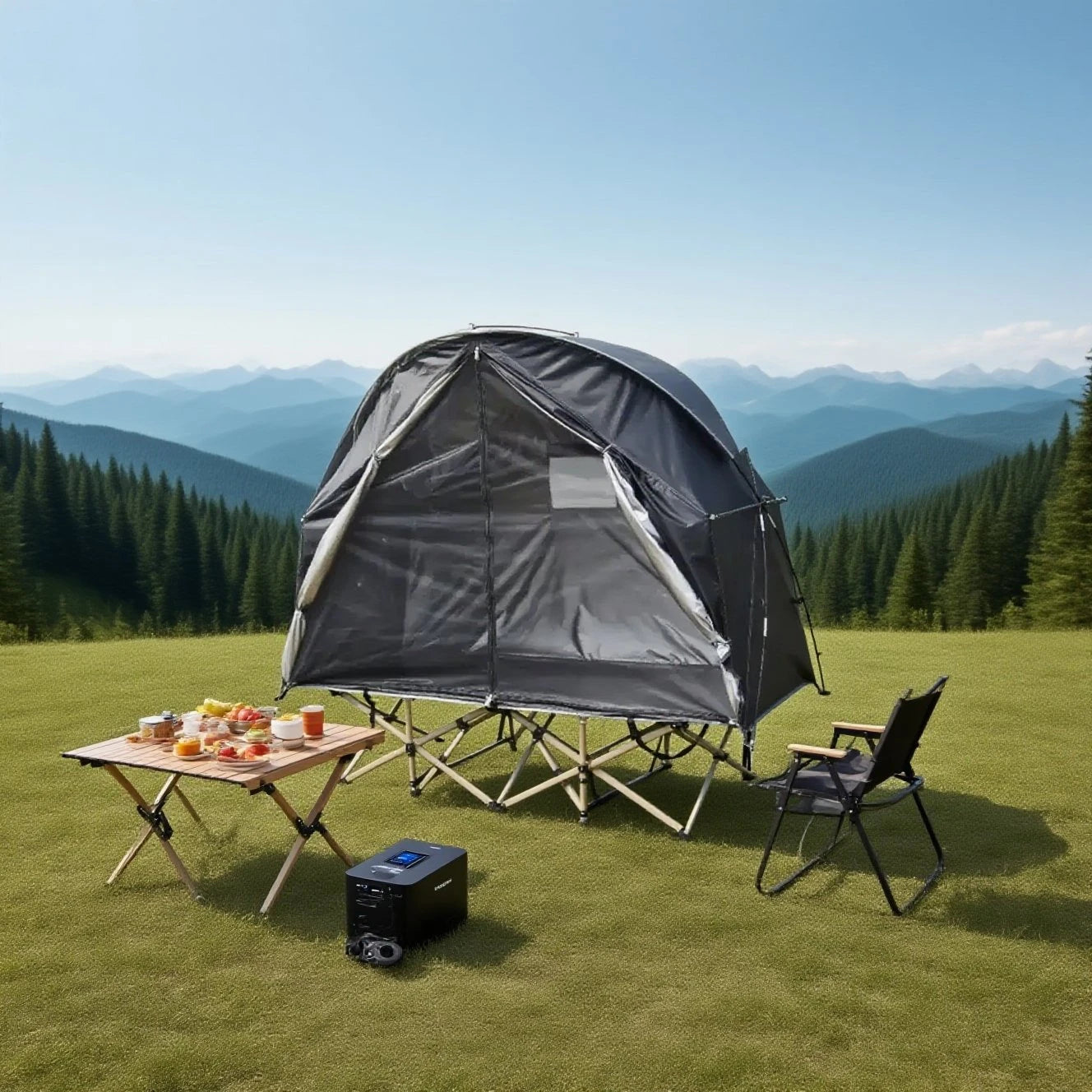 Breathable Mesh Tent for Backpacking - 1 Person All-Mesh Insect-Proof Camping Tent with Enhanced Airflow, Portable Sleep Shelter