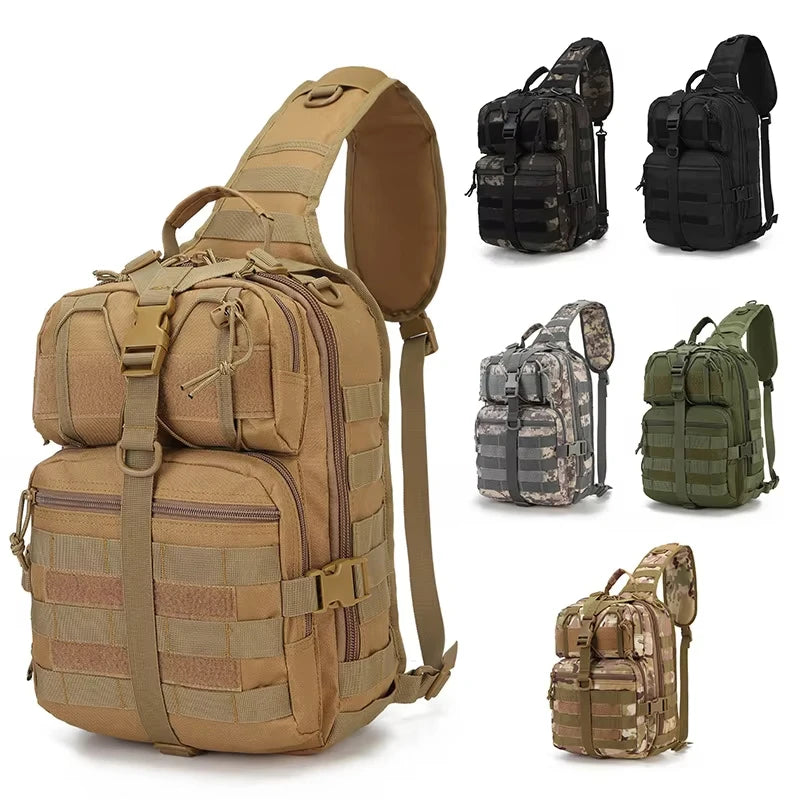Waterproof Oxford Tactical Crossbody Sling Backpack Men Military Hunting  Chest Bag Large Camping Hiking Pack Storage Bags