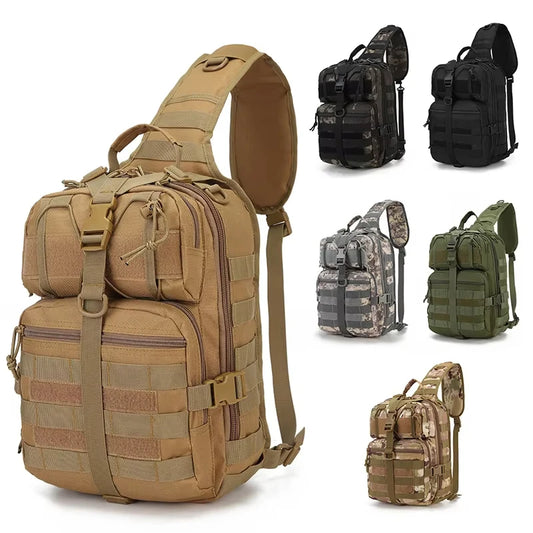 Waterproof Oxford Tactical Crossbody Sling Backpack Men Military Hunting  Chest Bag Large Camping Hiking Pack Storage Bags