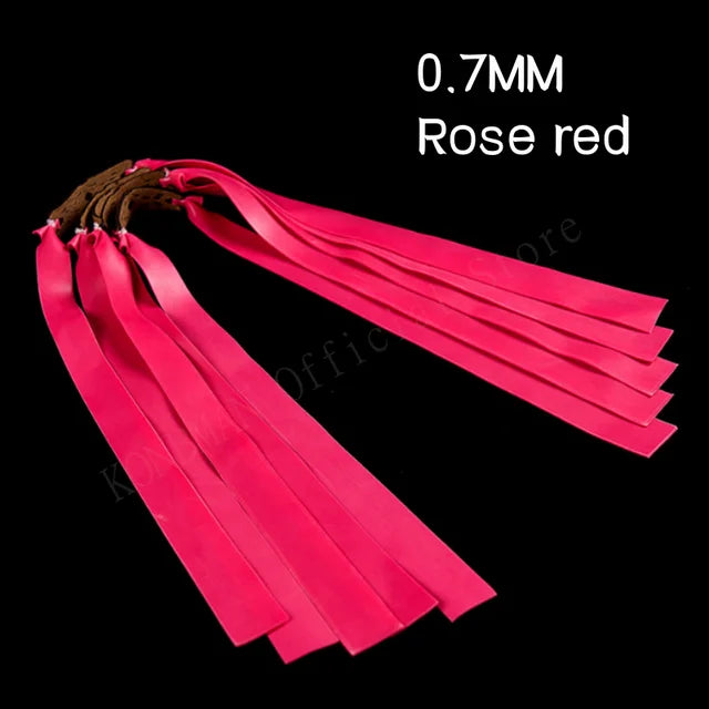 5pcs Hunting Strong Flat Rubber Band Latex Thickened Slingshot 1.0-2.0mm High Elasticity Outdoor Catapult Shooting Accessories