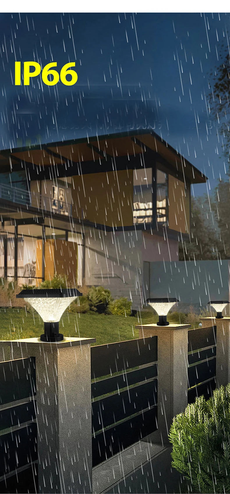 Solar Lamps Outdoor Landscape Lighting with Remote Control for Home Courtyard Balcony Garden Patio Lawn Street Party Lights