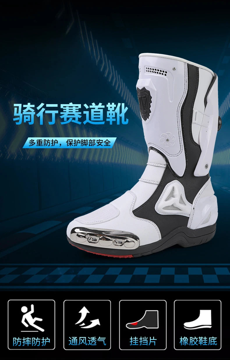 36-47 Anti Fall Motocross Boots Wear-resistant Motorcycle Boots Men's Women Racing Boots Safe Riding Equipment Rally Shoes