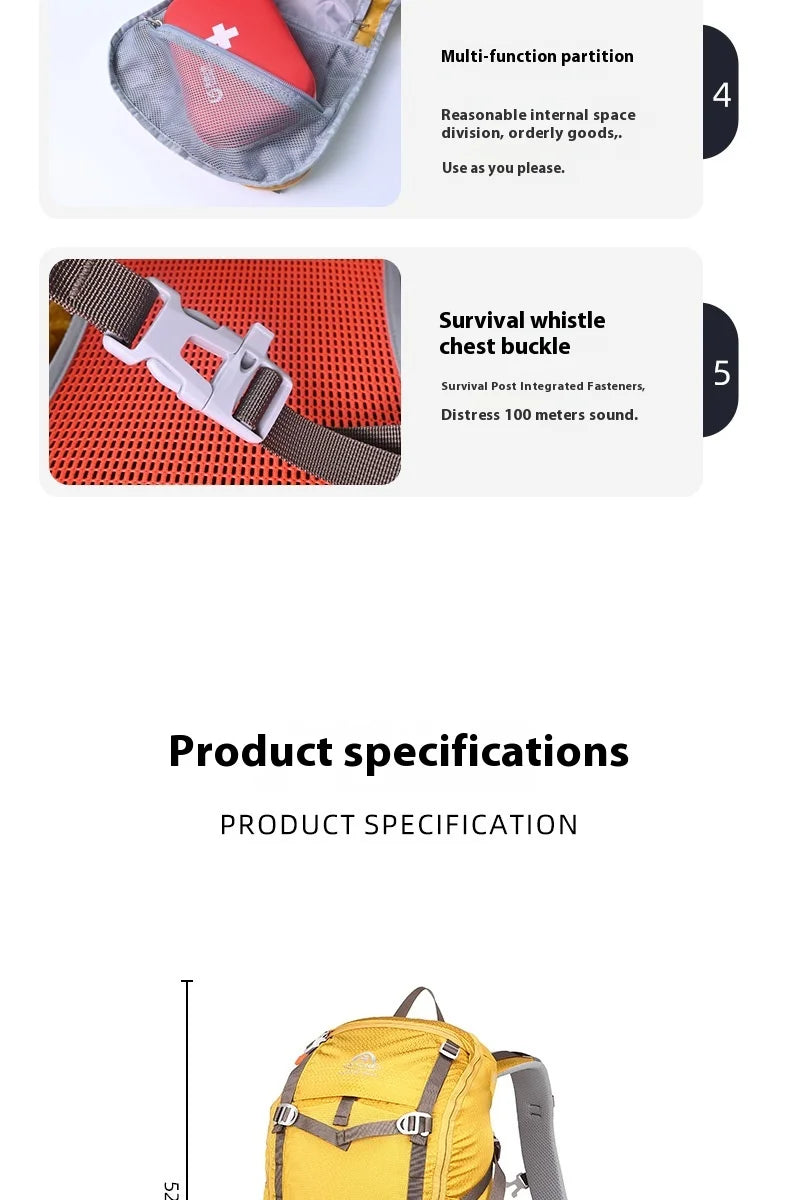 Aione 40L Outdoor Hiking Backpack for Men Sports Climbing Bag Camping Mountaineering Bag Travel Trekking Motorcycle Rucksack