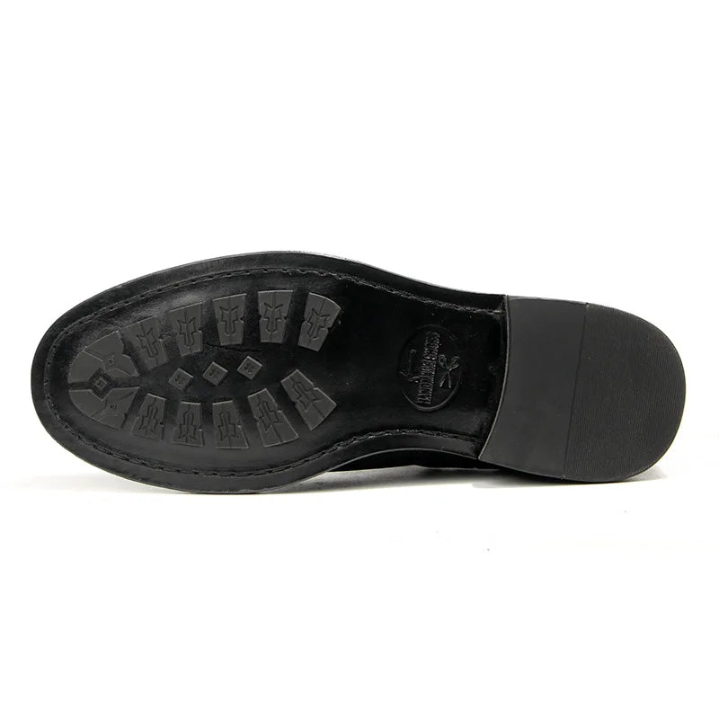 Vintage Man Western Boots Genuine Leather High Calf Shoe For Men Comfortable Slip On Designer Shoes Ankle Boots Male Shoe A223