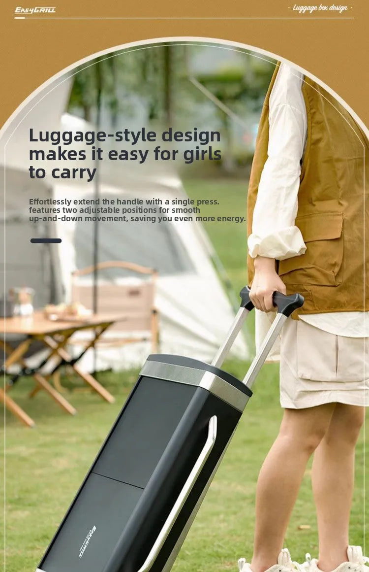 Foldable Charcoal Barbecue Grill Outdoor Portable Large BBQ Stove for Home