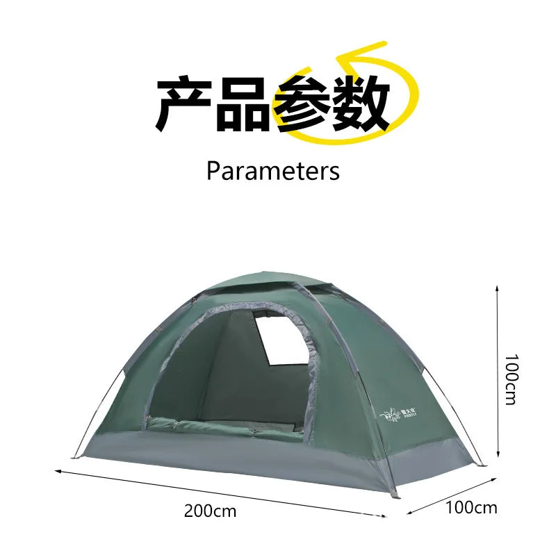 Single Camping Tent -190T Silver Plated Polyester 150D Waterproof Oxford 1.42KG Lightweight and Portable Outdoor Tent ultralight