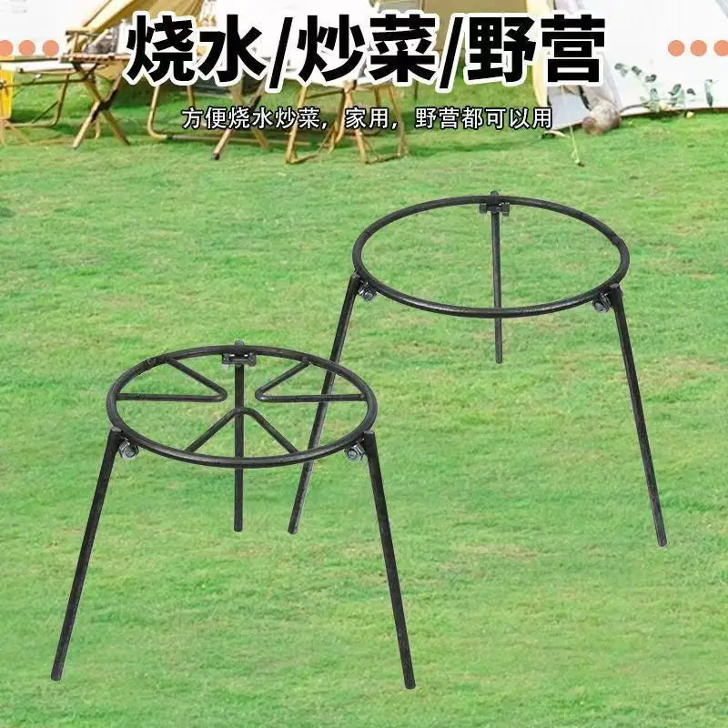 Foldable Campfire Tripod Stand, Outdoor Wood Burning Stove & BBQ Grill for Camping Picnic Garden Patio Cooking Portable Fire Pit
