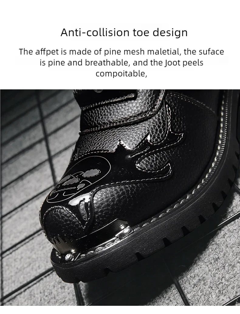 Motorcycle boots four season new men's outdoor fashion plus size high top Cycling shoes comfort anti-collision protective boots