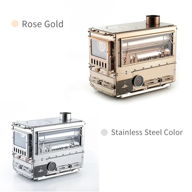 Firewood Stove Tent Heater Wood Furance Pellet Stove Brazier Grill Outdoor Camping Stove Portable Tent Heating Drawer Oven New