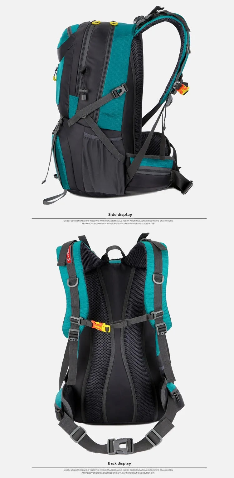 60L Large Capacity Hiking Backpack Men Outdoor Mountain Backbag Male Sport Back Pack Leisure Teens Travel Package Black