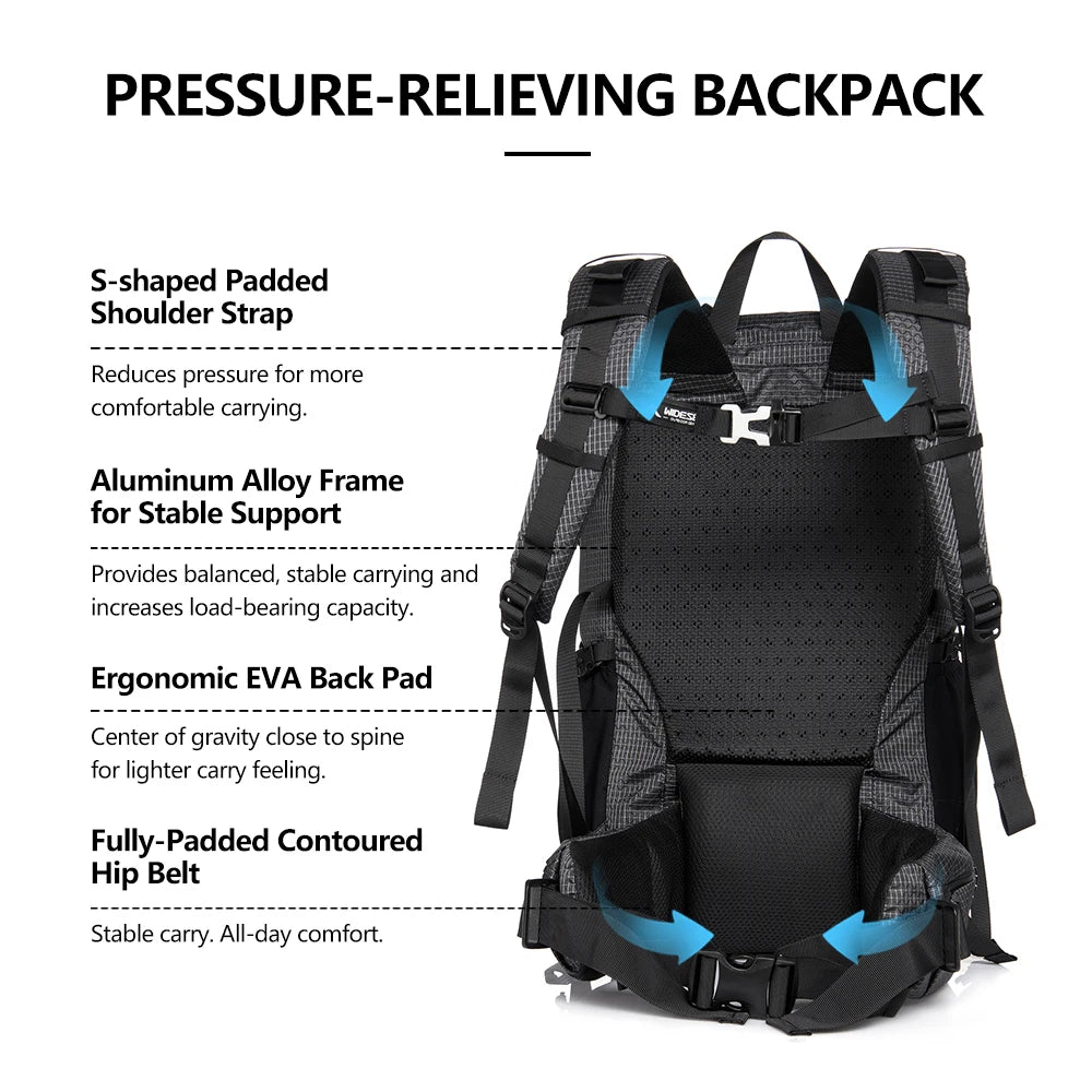 Widesea Camping Backpack 40L Hiking Bag Sports Men's Backpacks Ultralight Waterproof Trekking Travel Essentials Camping Supplies