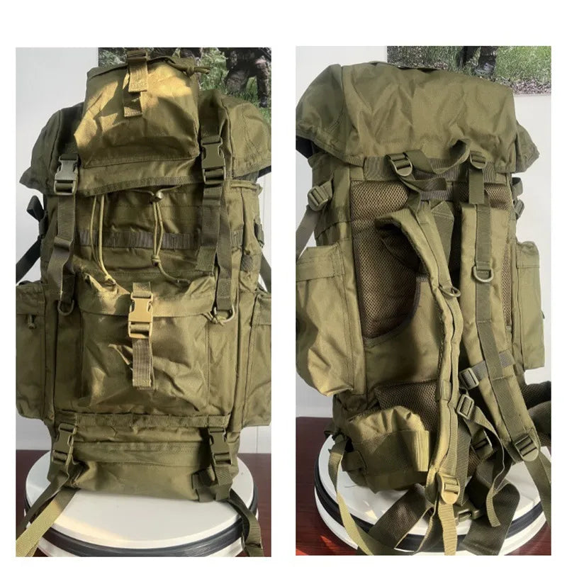 600D Polyester Hiking Bag Travel Backpack Men's And Women's Rucksack Large Capacity Trekking Luggage Package Emergency Knapsack