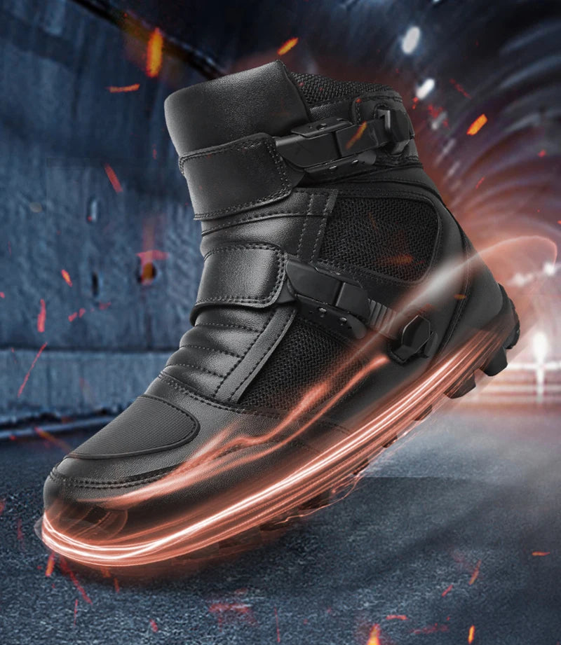 Men's Motorcycle Shoes New Breathable Men Motorcycle Boots Outdoors Cycling Motorbike Non-slip Sports Boot Motos Shoes