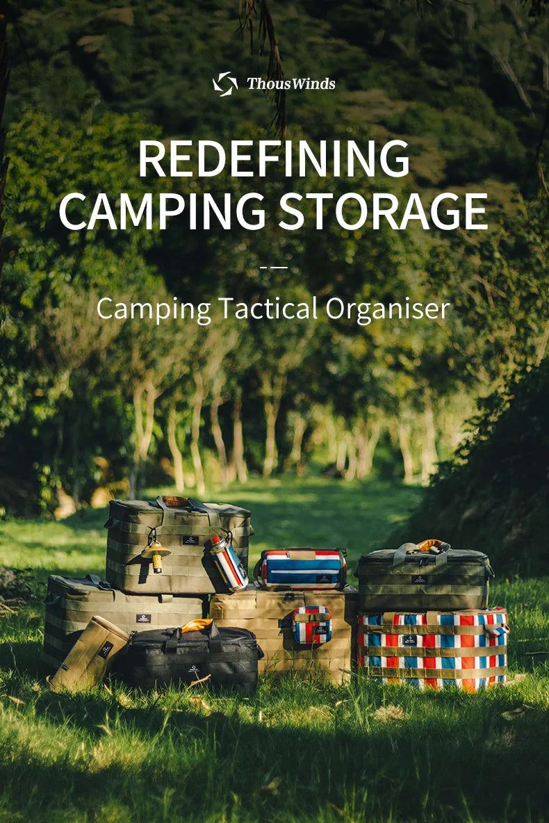 Thous Winds Outdoor Camping Storage Bag Meal Bag Large Storage Lamp Cookware Tableware Bag Picnic Travel Camp Bag Supplies