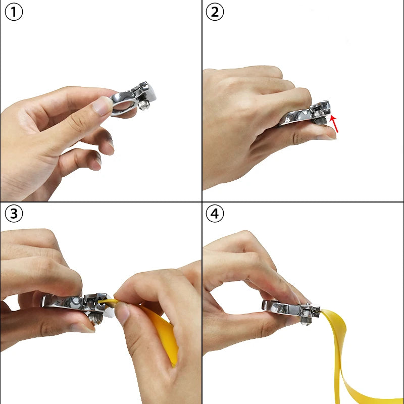 Stainless Steel Ring Pocket Slingshot Ammo Catapult Rapid Fire Slingshot with Rubber Band Finger Hunting Shooting Slingshot