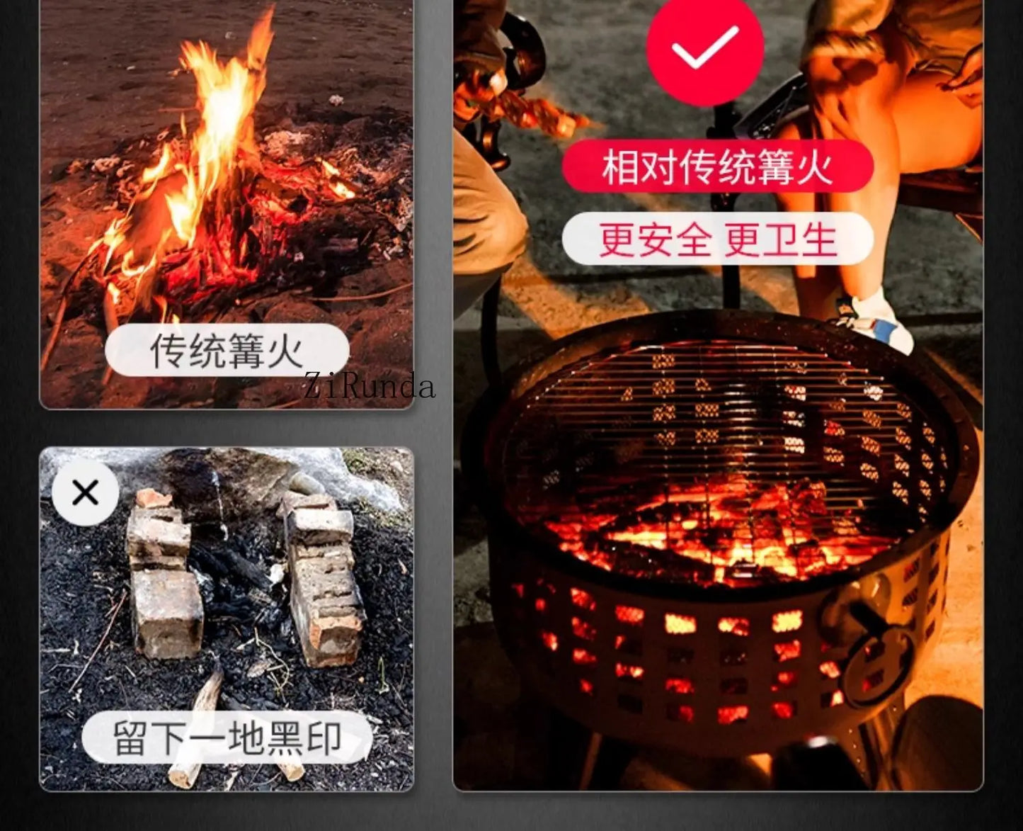 Charcoal brazier Bonfire brazier Household firewood brazier Outdoor patio grill