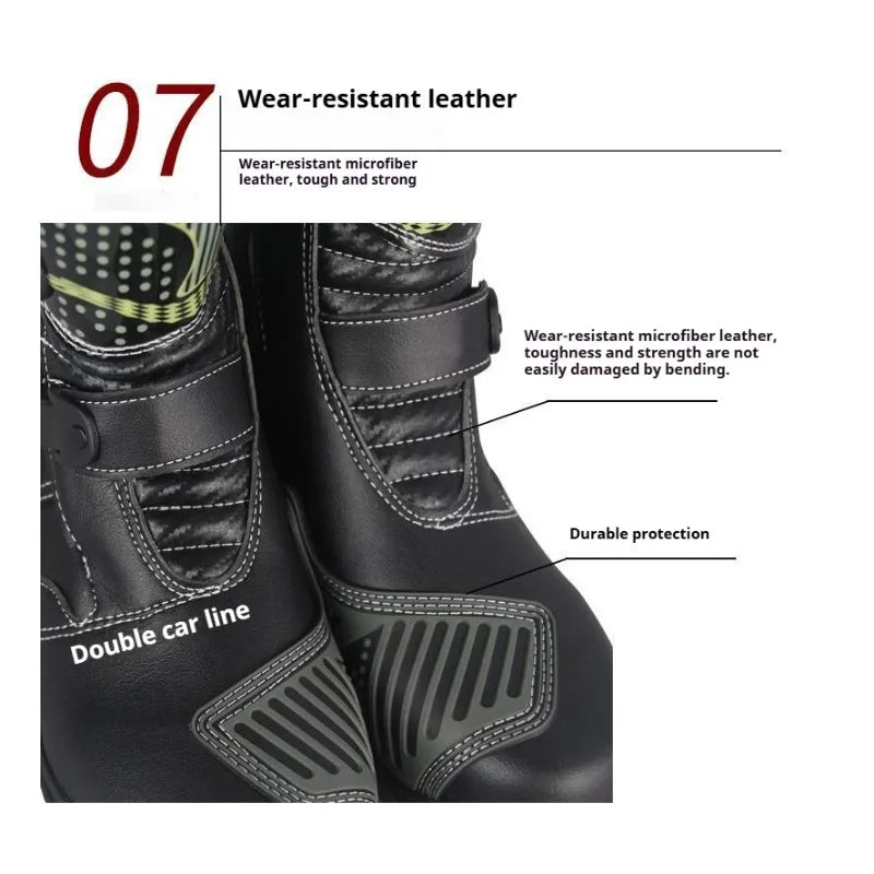 Motorcycle Riding Racing Boots Rain Professional Boot Men Women Crash Fall Protection Off-Road Motorbike Shoes Botas Motocross