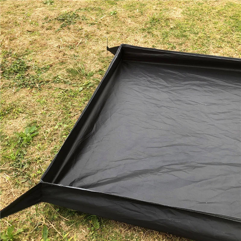 Waterproof Camping Ground Sheet 210D Oxford Bath Bathtub Shape Floor Mat Outdoor Ultralight Tent Mat Tarp Beach Picnic Mat