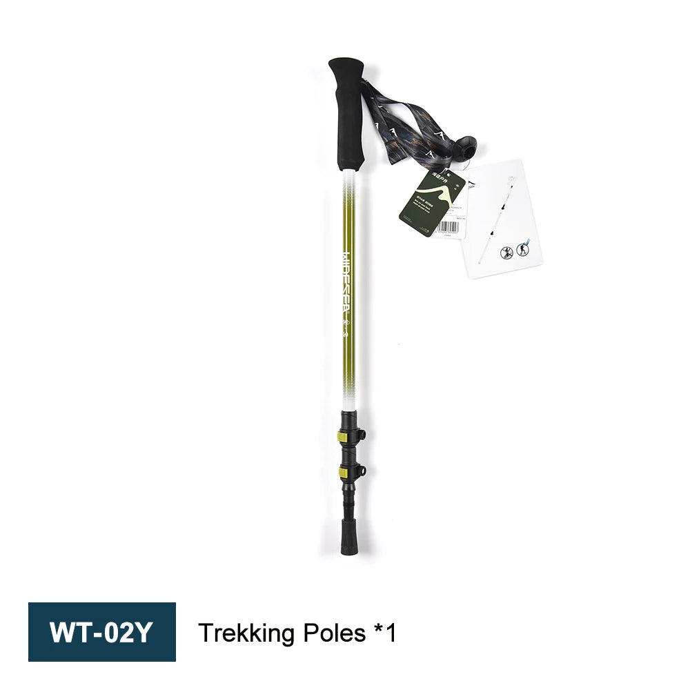 Widesea Trekking Poles 3section Telescopic Pole Carbon Installed Lock For Anti-slip Adjustment Portable Outdoor Walking Sticks