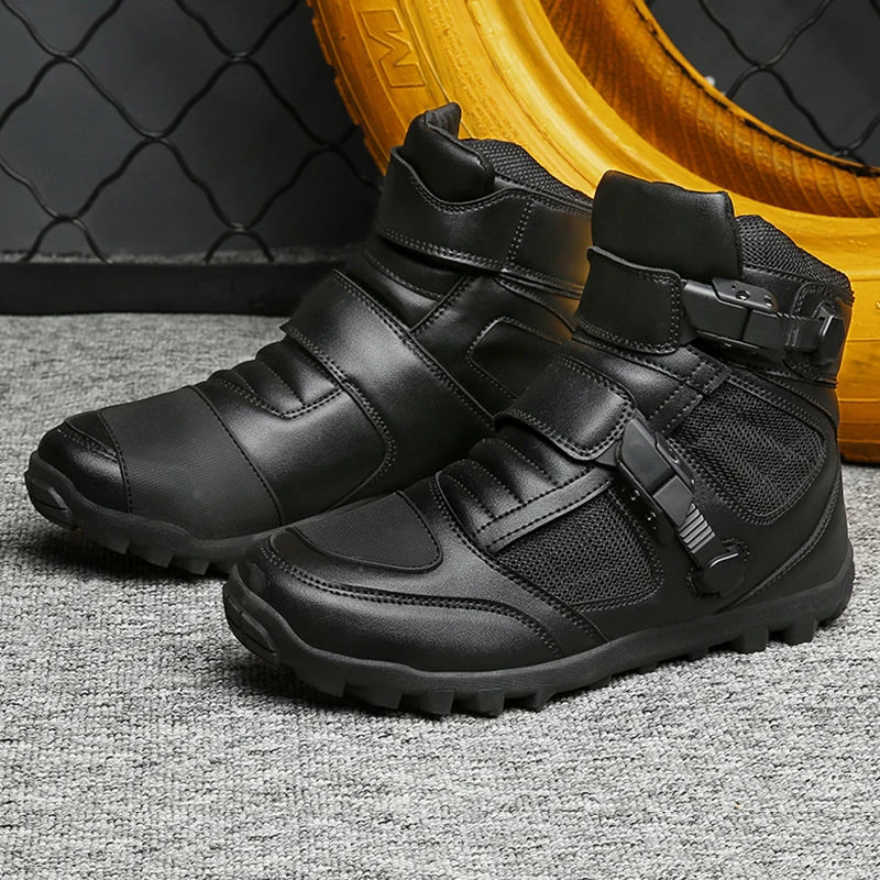 Men's Motorcycle Shoes New Breathable Men Motorcycle Boots Outdoors Cycling Motorbike Non-slip Sports Boot Motos Shoes