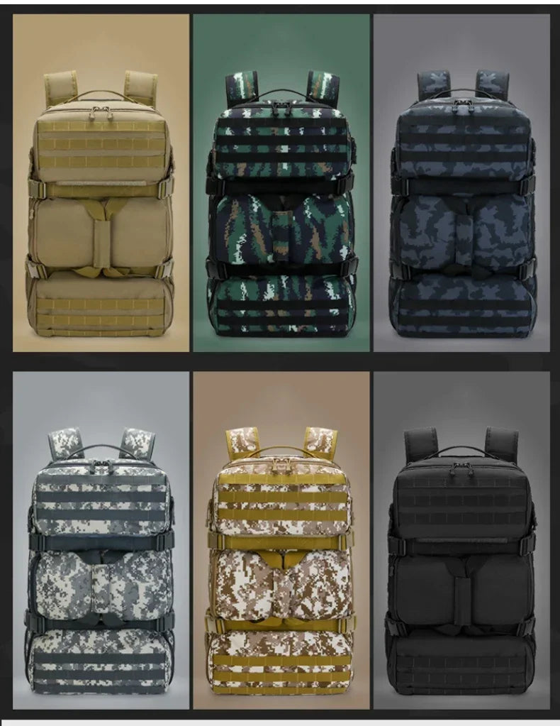 65L Tactical Hunting Backpack Outdoor Shoulder Bag Waterproof Nylon Backpack Trekking Climbing Large Capacity Travel Backpack