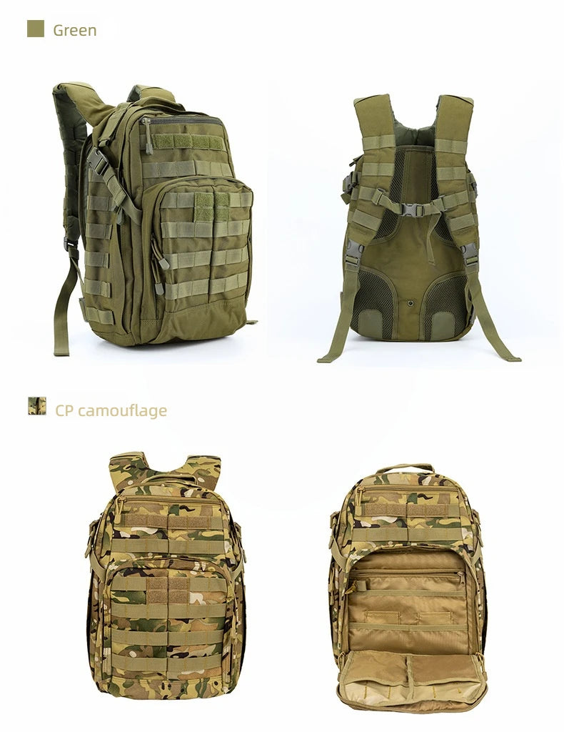 25L Tactical Assault Backpack Classic 12-hour Outdoor Camouflage Sports Backpack Wear-Resistant Oxford Cloth