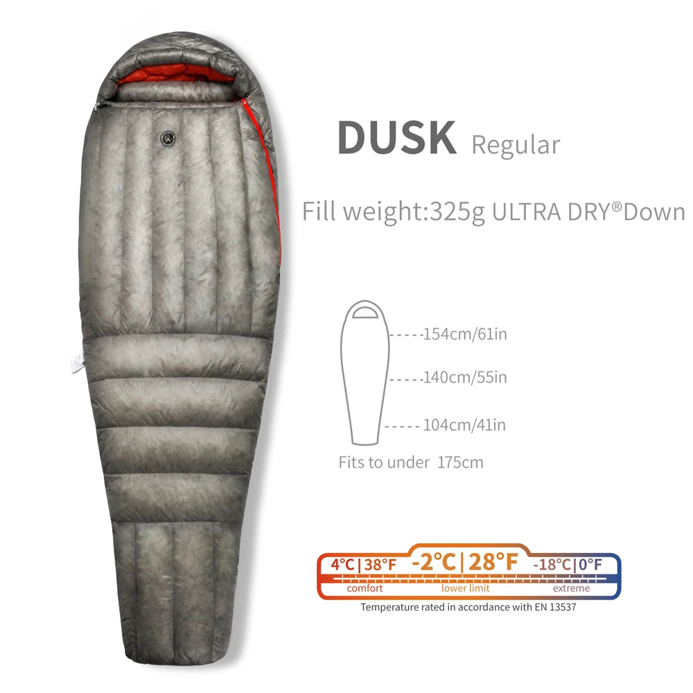 AEGISMAX Wind Hard Dusk Down Sleeping Bag Ultralight  800FP Ultra Dry for Outdoor Camping Hiking Backpacking Equipment Adult
