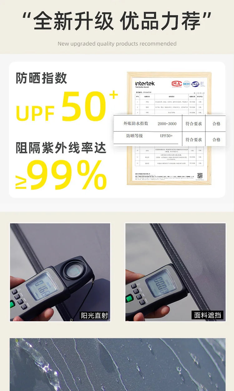 Open Shelter Family Size Triangle Tent Automatic Pop Up Beach Tent Ultralight Portable Outdoor Camping Sun Shelter Instant