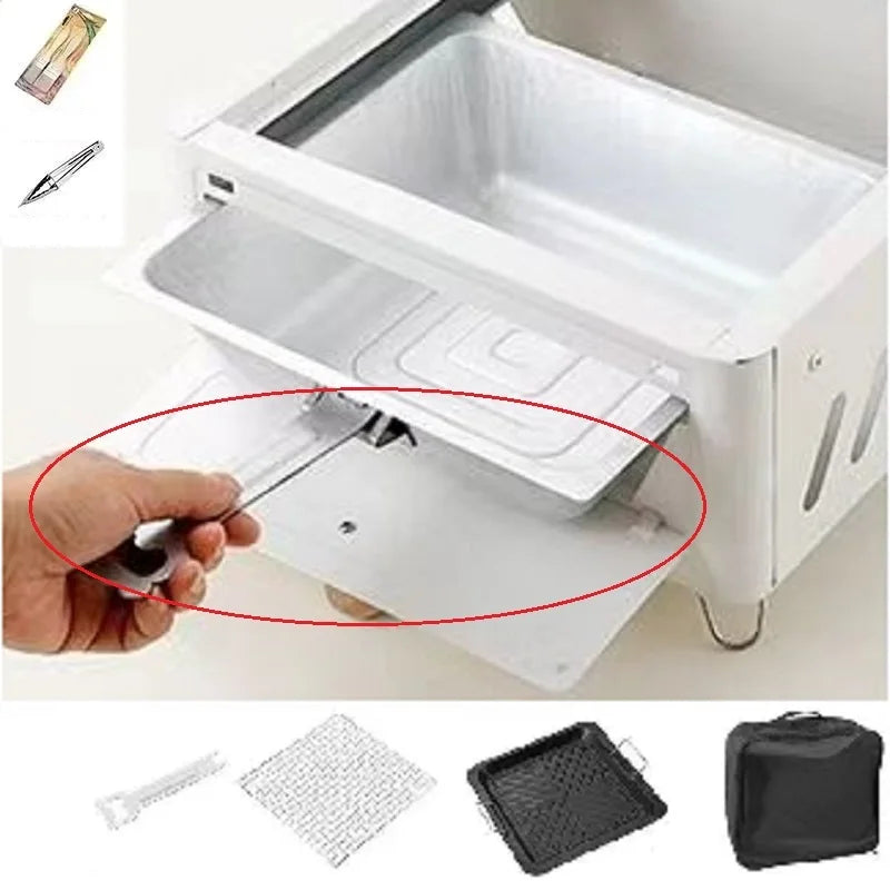 Portable Outdoor Barbecue Stove, Camping Equipment, Charcoal Tea Oven Set Bushcraft Tourism Picnic Cookware Bbq Articles for Use