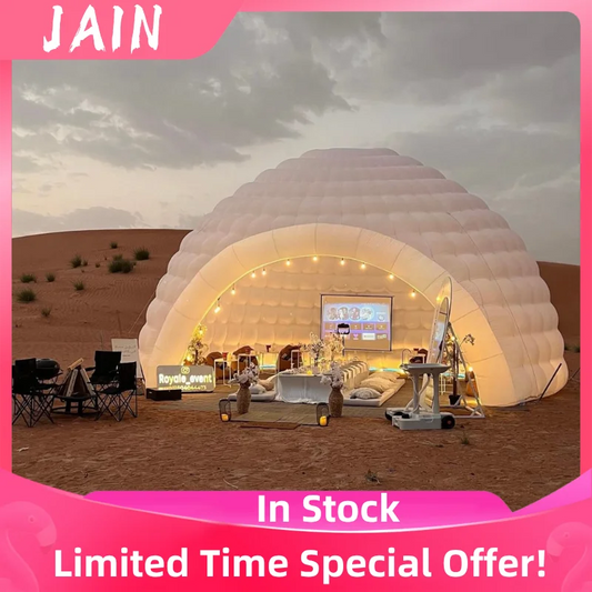 4.5m White Inflatable Dome Tent Outdoor Lighting Inflatable Igloo Dome Inflatable Party Tent With Blower For Camping Festival