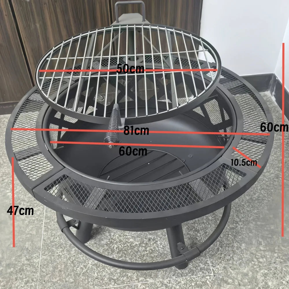 Outdoor barbecue grills, household firewood heating stoves, patio fire pits, villa bonfire pits, fire pit tables for gathering