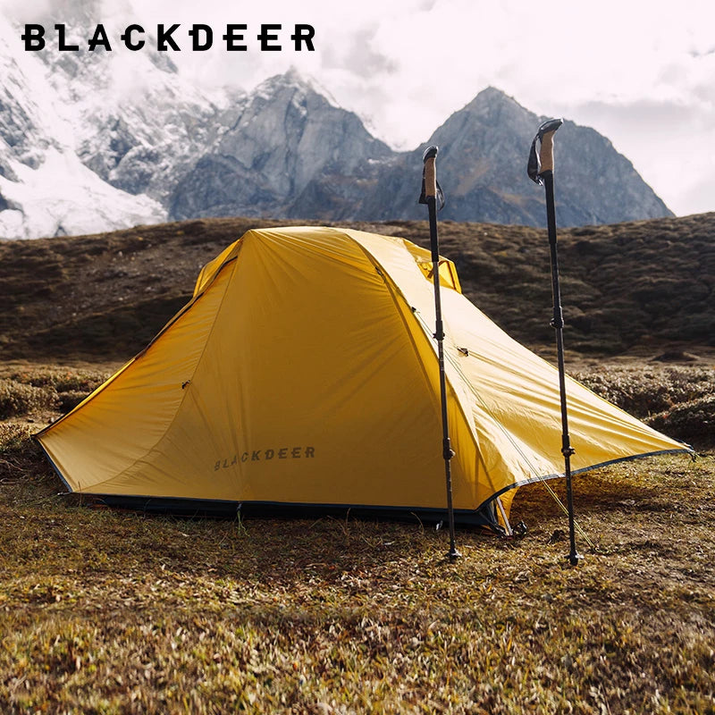 BLACKDEER 2 Person Ultralight Tent 20D Nylon Silicone Coated Fabric Waterproof Tourist Backpacking Outdoor Camping 1.47 Kg