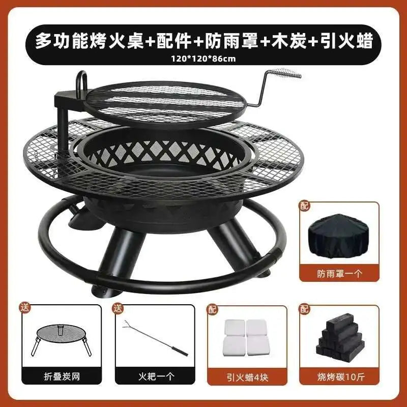 CX010AJ Modern High Quality Barbecue grill, household wood heater, patio, villa campfire, fireplace table, charcoal brazier