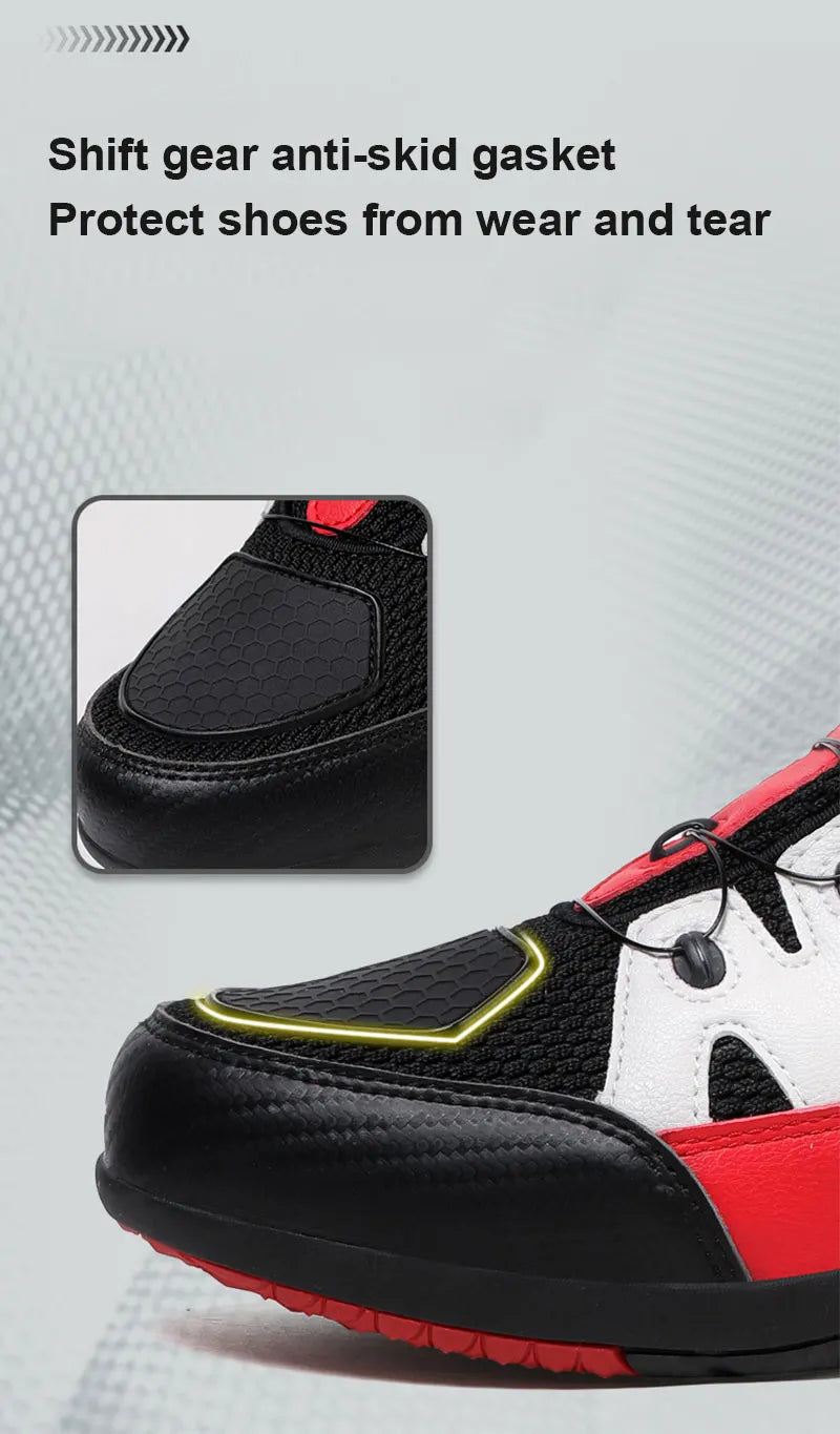 Men Motorcycle Boots New Waterproof Motorbike Riding Shoes Microfiber Breathable Men's Motorcycle Shoes Motos Bike Sport Boot