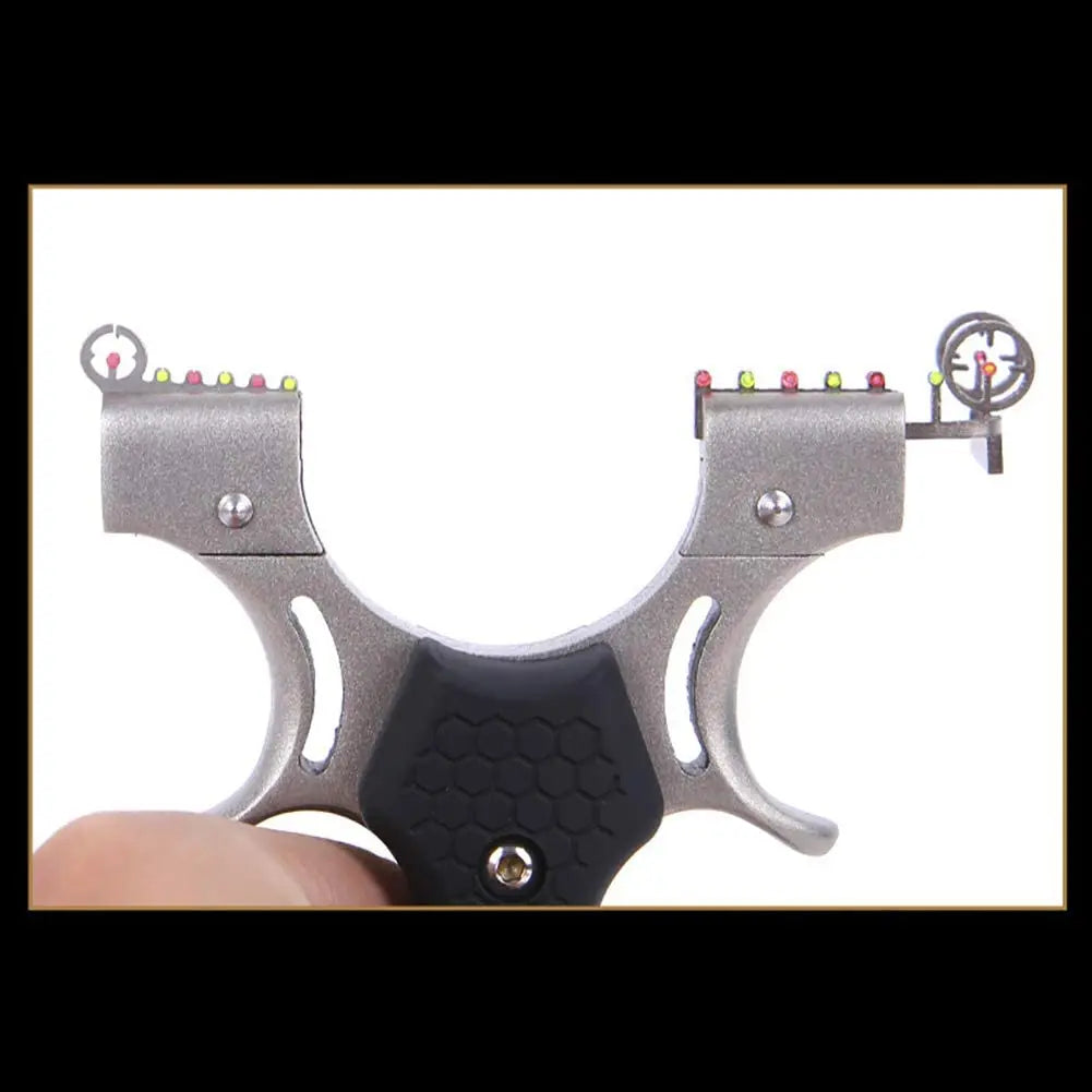 Hunting Catapult for Outdoor Exercise Slingshots for Adults with 3 Rubber Bands Fiber Optic Sight Sling Shot Accurate Shooting
