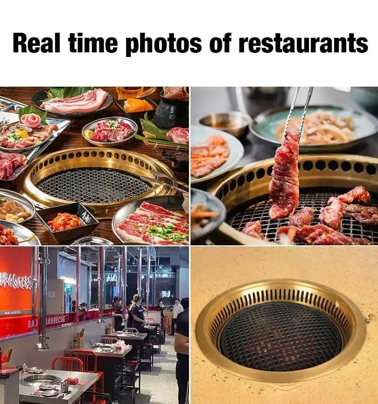 Restaurant Electric Korean Japan BBQ Grill Stove Barbecue Smokeless Japanese Embedded Yakiniku Table Korean Electric BBQ Grill