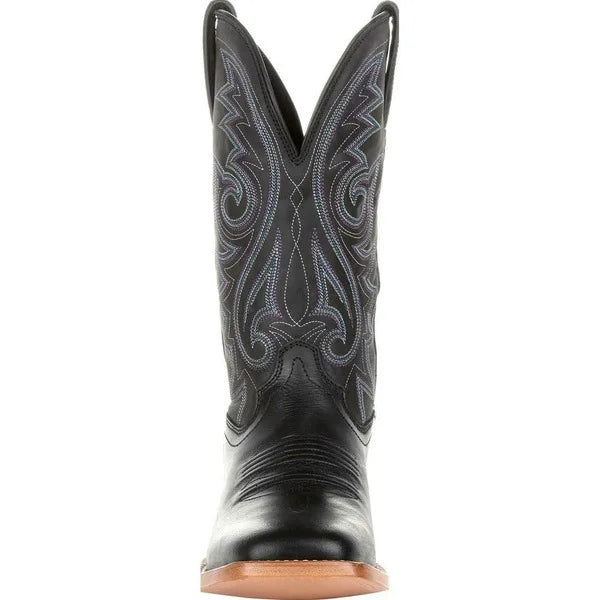 Men Boots Mid Calf Western Cowboy Motorcycle Boots Male Autumn Outdoor PU Leather Totem Med-Calf Boots Retro Designed Men Shoes