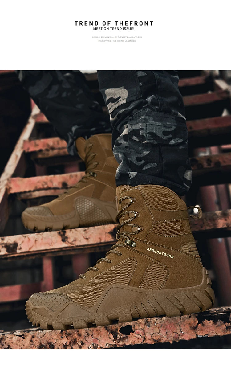 Big Size 47 Winter Men Warm Plush New Combat Boots Men Ankle Boot Quality Casual Motorcycle Boot Waterproof Men's Boots Autumn