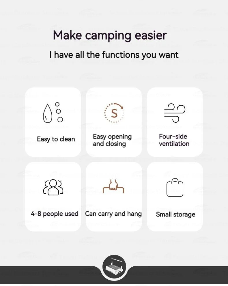 Naturehike Upgrade Barbecue Grill Lightweight Folding Portable Charcoal Burner Camping Outdoor Picnic Tabletop Cooking Stove Box