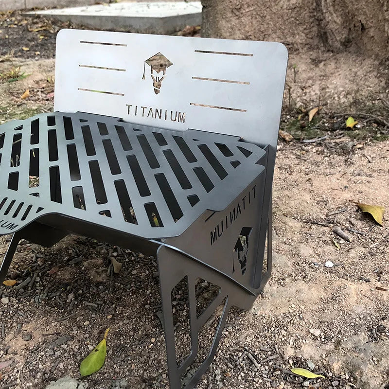Smilodon- Titanium BBQ Grill Camping Charcoal Barbecue Grills Outdoor Picnic Portable Folding Stove Stand