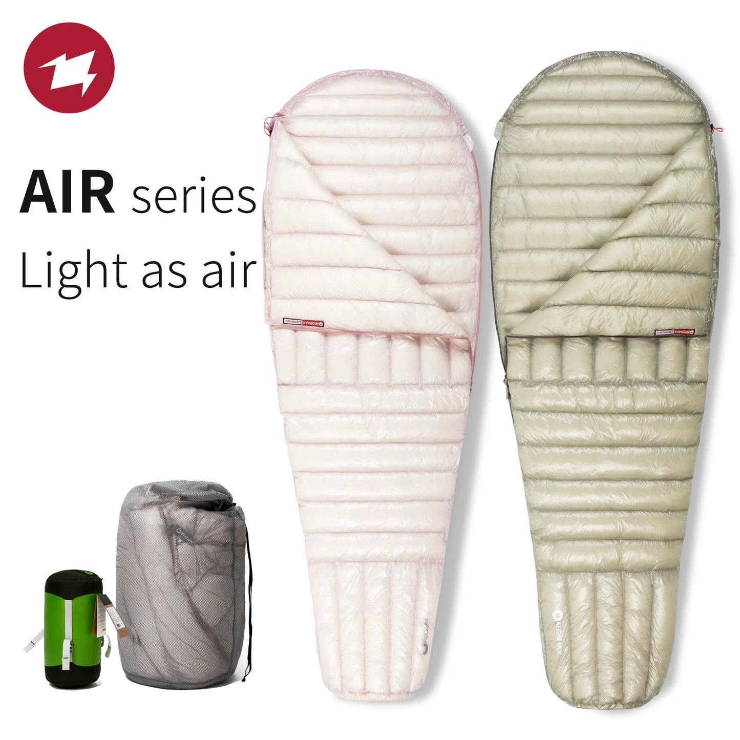 AEGISMAX AIR 10D 800FP Ultra Dry Down Sleeping Bag Ultralight Camping Hiking Tourist Outdoor Nylon Bag Duck Down