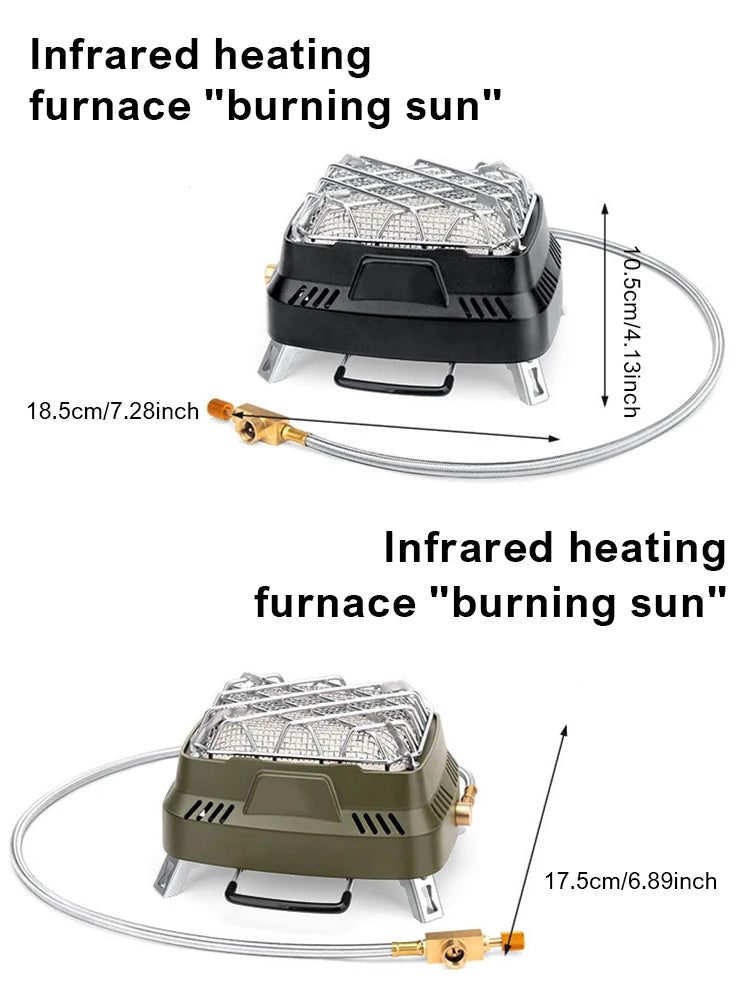 Portable Mini Dual-purpose Outdoor Multifunctional Heating Stove, Infrared Stove, Camping Stove Head Winter Camping for Heating