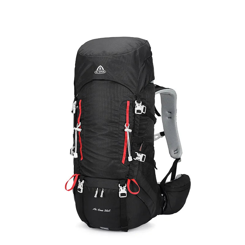 50L Outdoor Hiking Backpack Large Capacity Climbing Trekking Camping Bag, Durable Outdoor Backpack for Men Women Travel