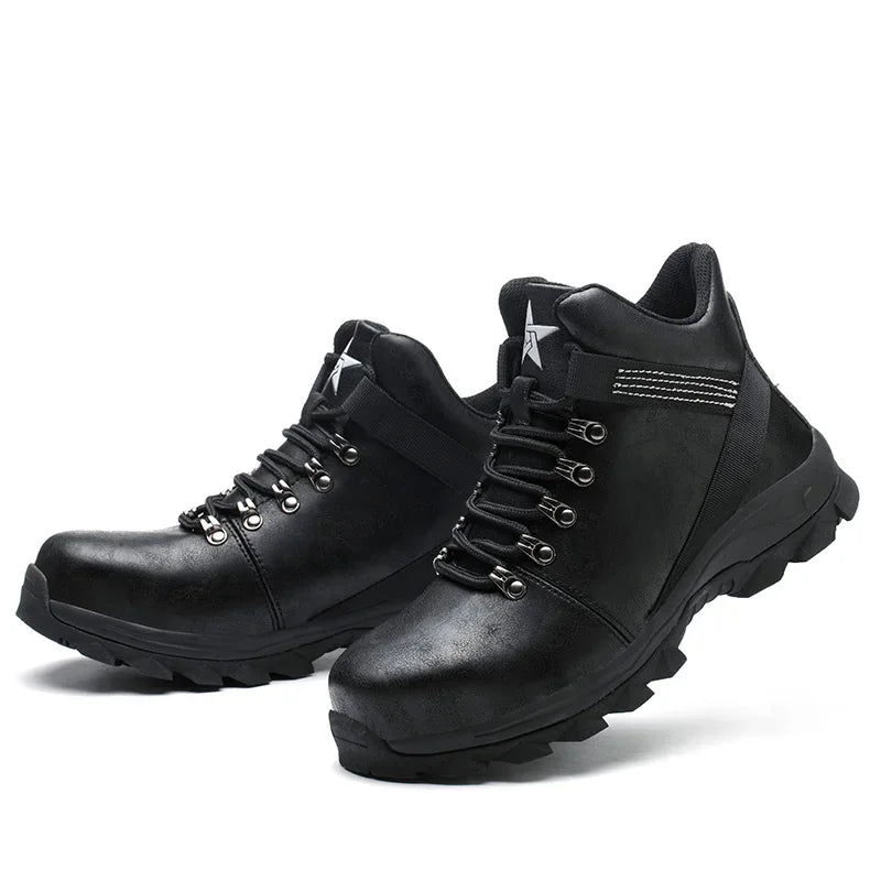 Waterproof Work Safety Boots Anti-puncture Steel Working Sneakers Indestructible Work Shoes Botas Security Shoes Men