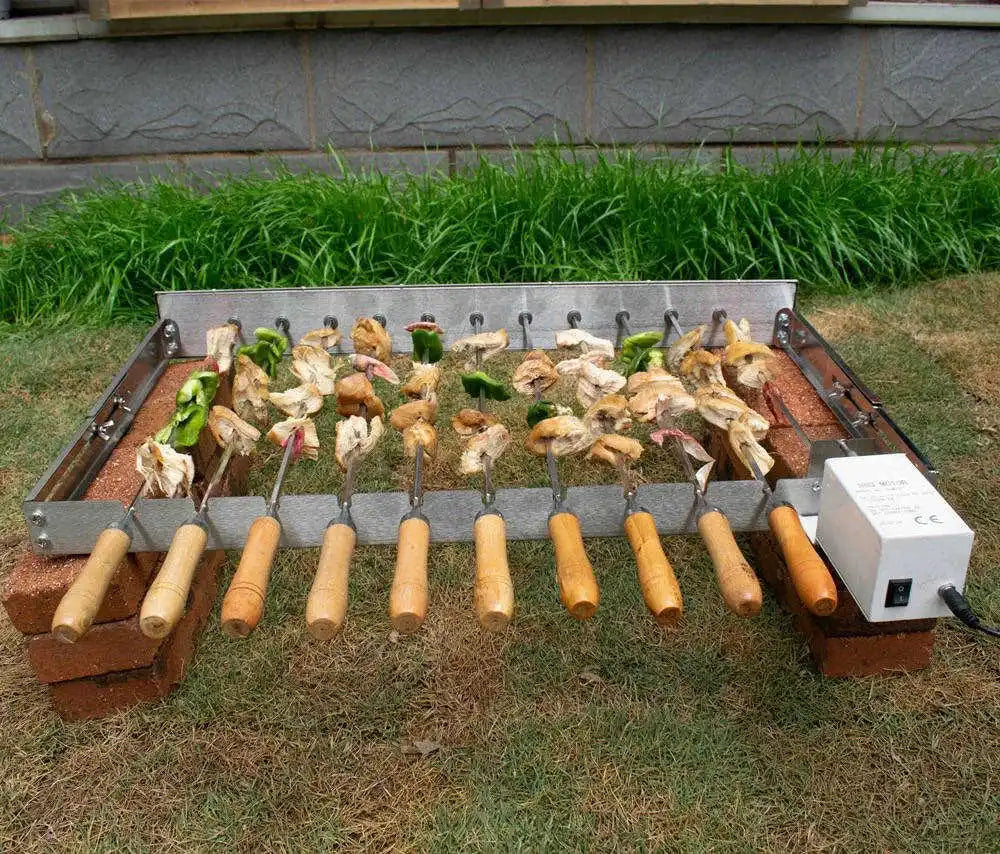 Portable Cyprus Style Top Skewers Kebab Charcoal Grill Brazilian Skewer BBQ  Grill