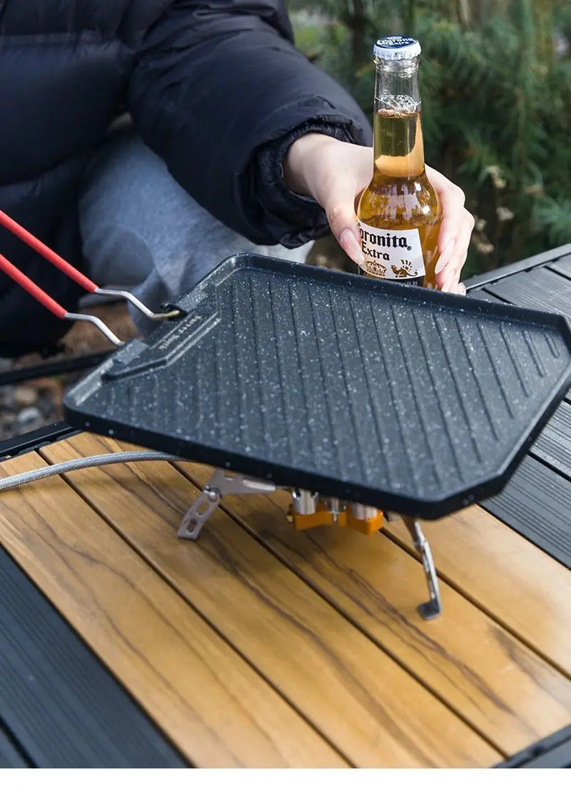 Camping Cooking Pan Non Stick Folding Picnic Frying Pan Portable Easy Clean Grill Hiking Bbq Dinner Frying Plate