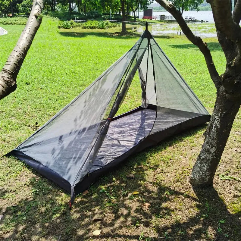 Outdoor 2 People Ultralight Mountain Gear with 2 Door Spire Tent Waterproof Camping tourist with Chimney Hole Hot Tent Camp